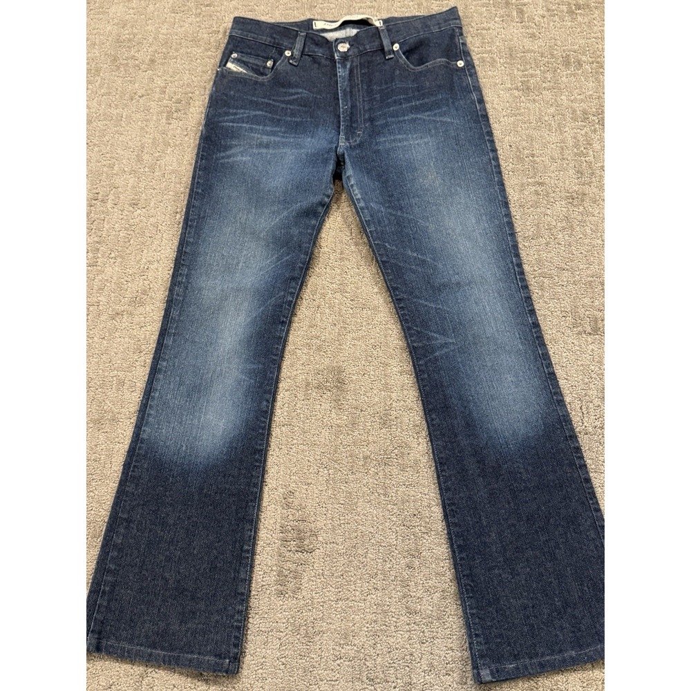 Diesel Jeans Women's 29x30 Blue Straight Boot Stretch Dark Wash (Q1)